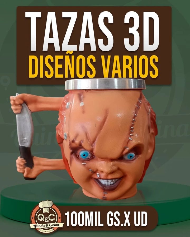 Taza 3D muñeco Chucky