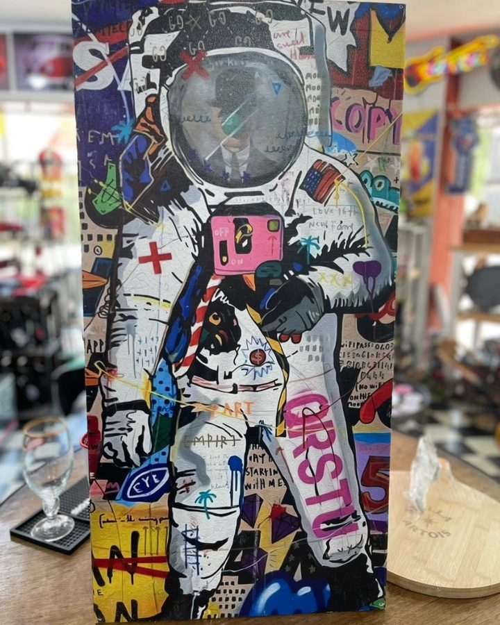 Cuadro Astronauta graffiti