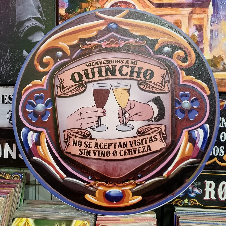 Cartel No se aceptan visitas sin vino o cerveza – foto 3