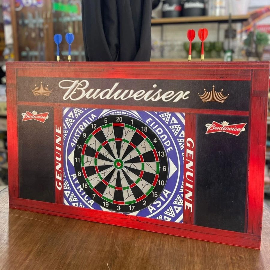 Tablero de dardos con pizarra Budweiser