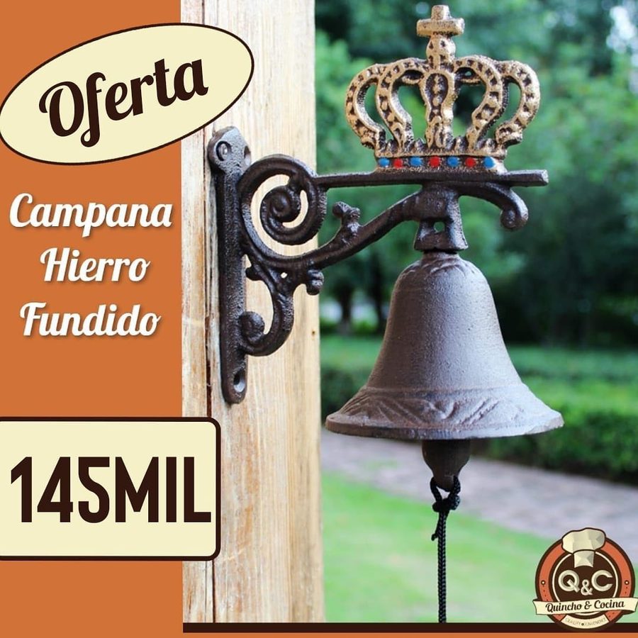 Campana de hierro fundido con corona – foto 2