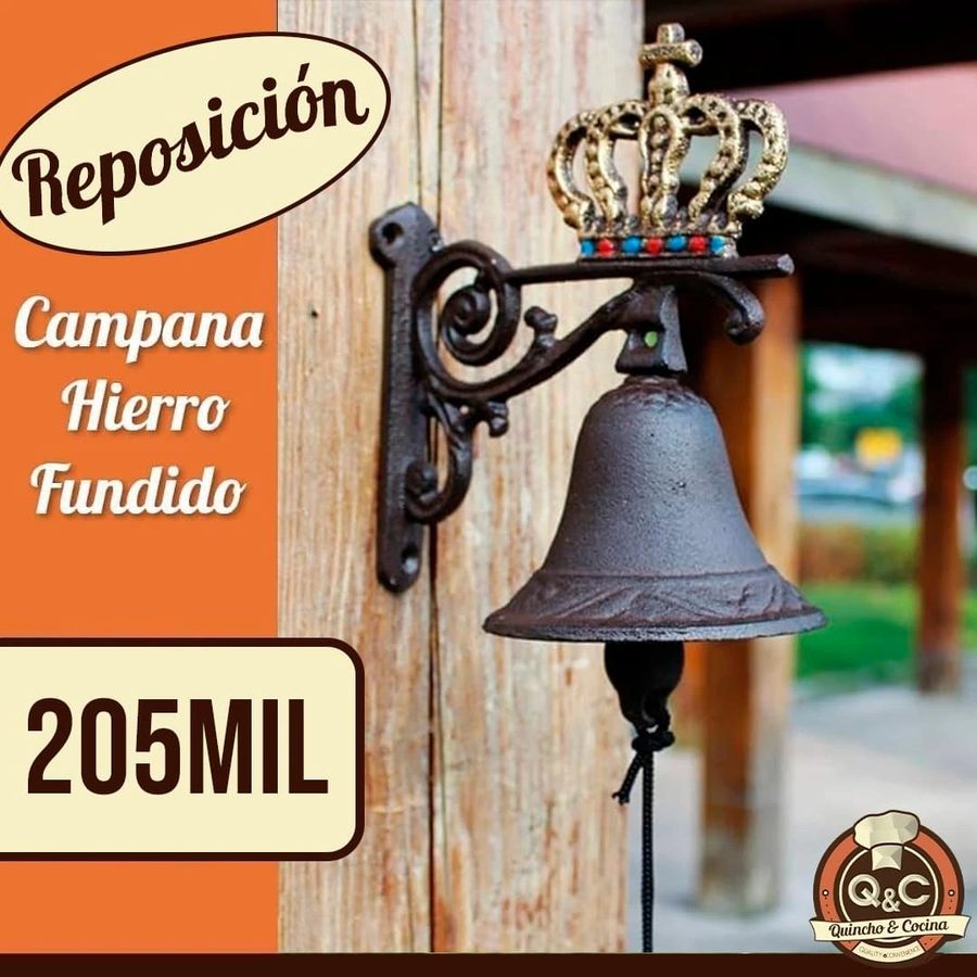 Campana de hierro fundido con corona