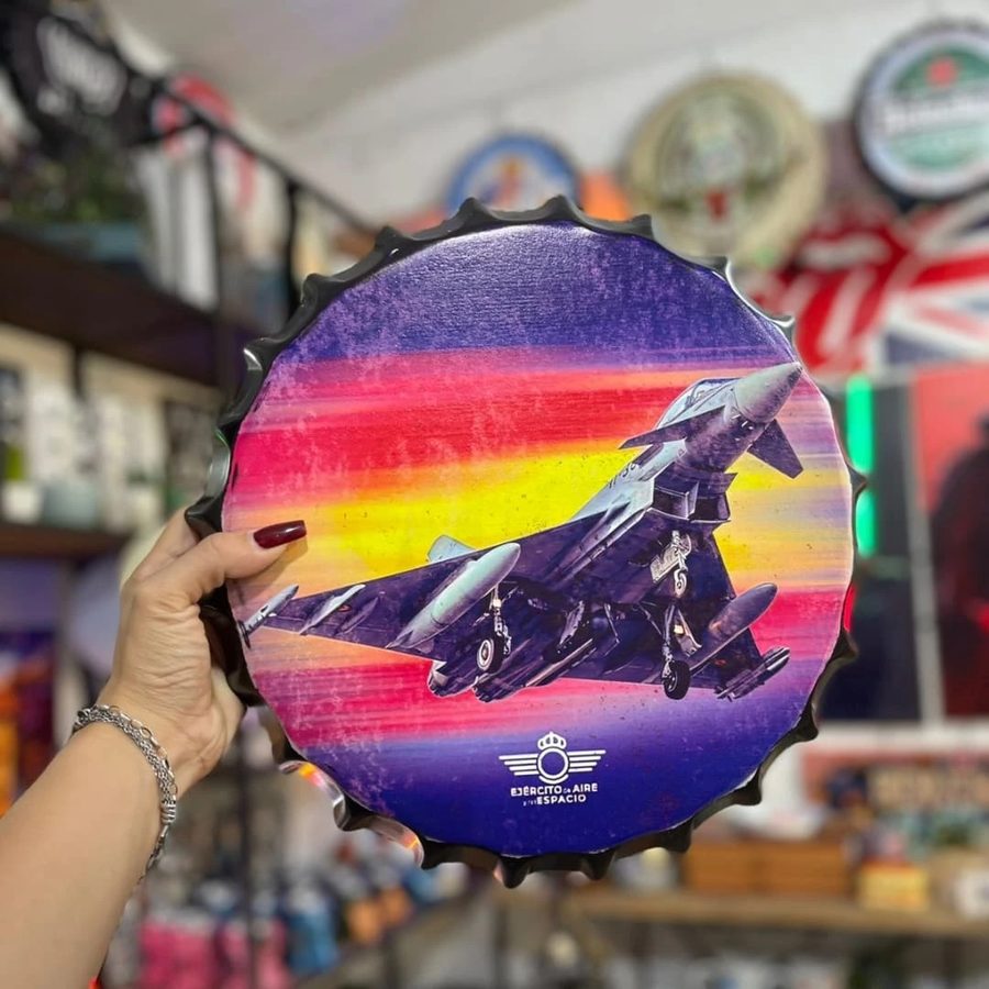 Tapa decorativa Ejército del Aire y del Espacio (caza al atardecer)