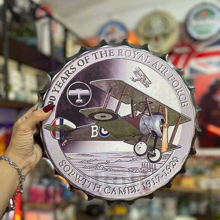 Tapa decorativa Sopwith Camel – 100 años de la Royal Air Force