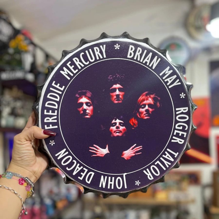 Tapa decorativa Queen – Freddie, Brian, Roger y John
