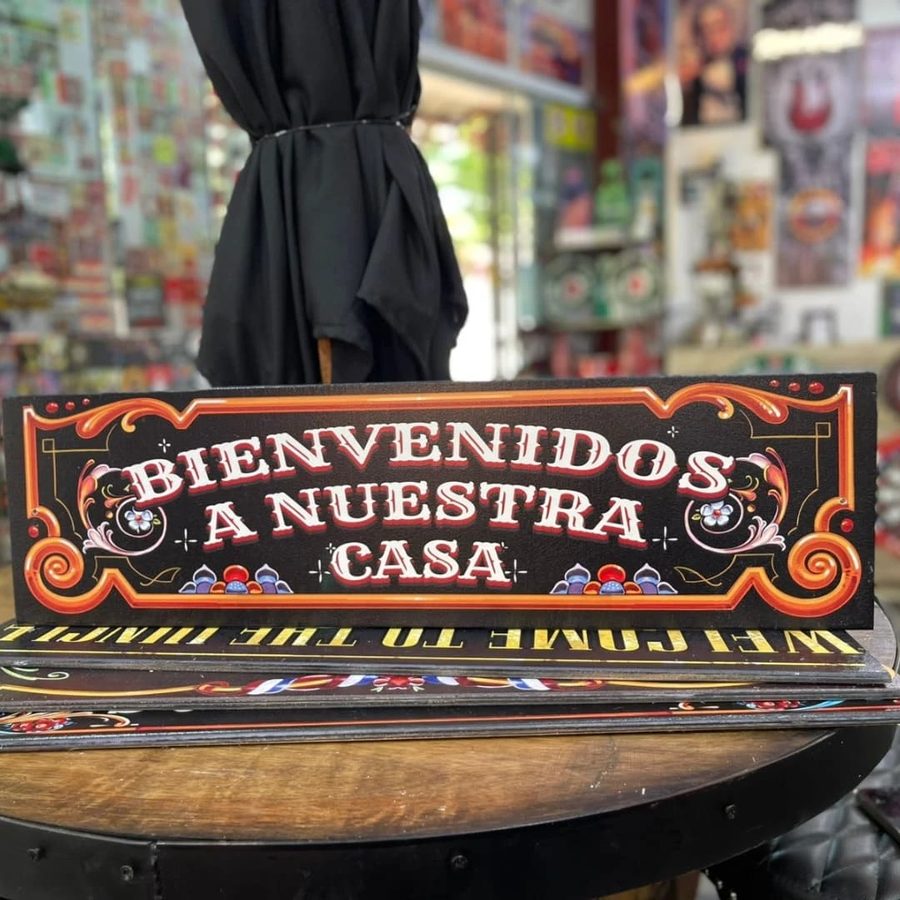 Cartel Bienvenidos a nuestra casa