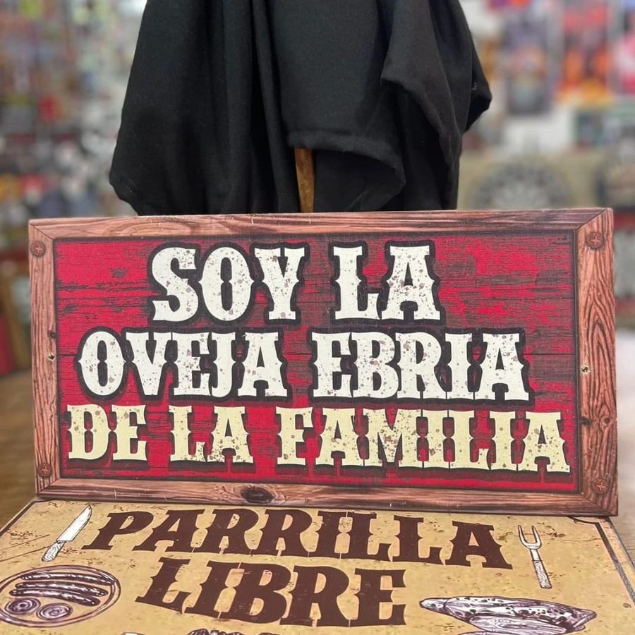 Cartel Soy la oveja ebria de la familia