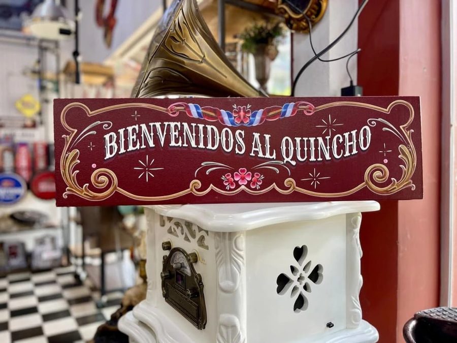 Cartel Bienvenidos al quincho