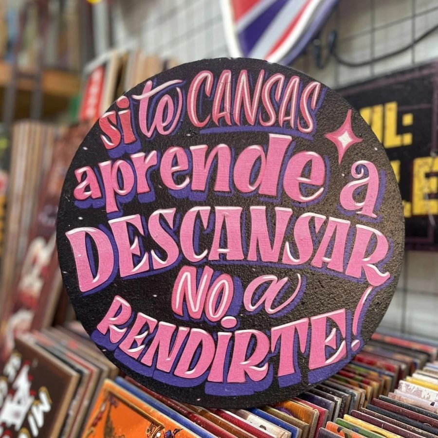 Cartel Si te cansas aprende a descansar, no a rendirte – foto 2
