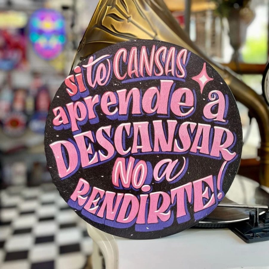 Cartel Si te cansas aprende a descansar, no a rendirte