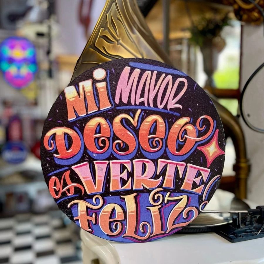 Cartel Mi mayor deseo es verte feliz