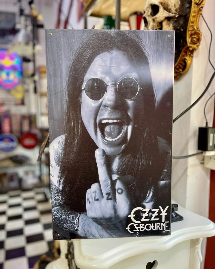 Cuadro Ozzy Osbourne blanco y negro