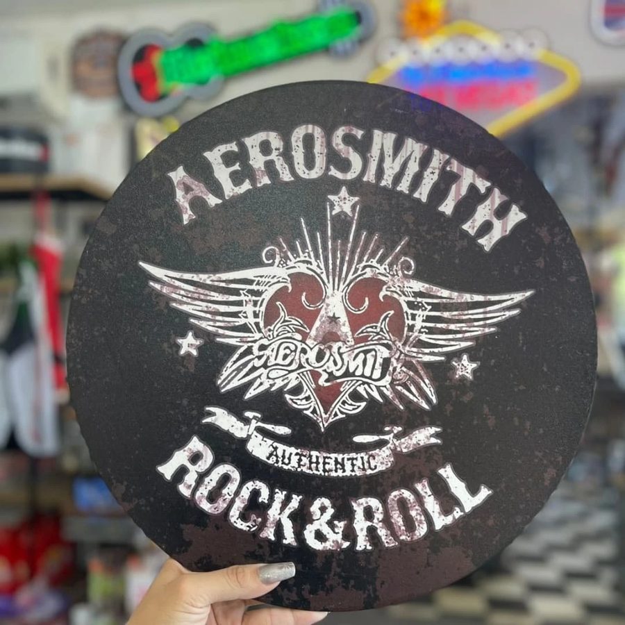 Cuadro Aerosmith Rock & Roll redondo