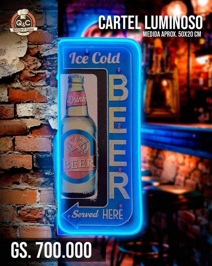 Neón Ice Cold Beer Served Here