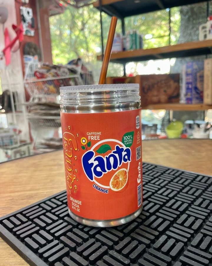 Vaso hippie lata Fanta