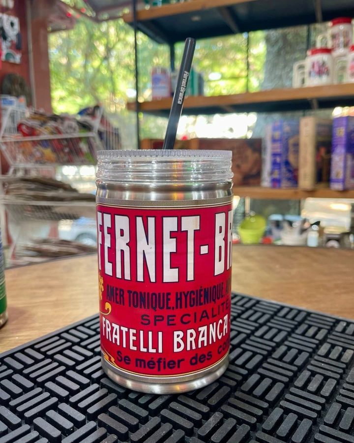 Vaso hippie lata Fernet-Branca