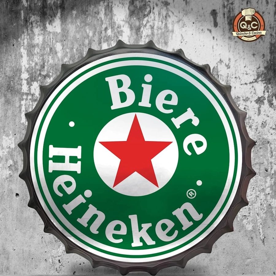 Tapa decorativa Heineken Biere