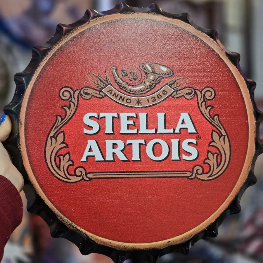 Tapa decorativa Stella Artois rojo – foto 3