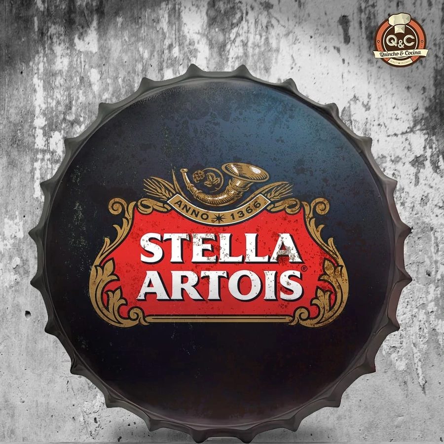 Tapa decorativa Stella Artois negro