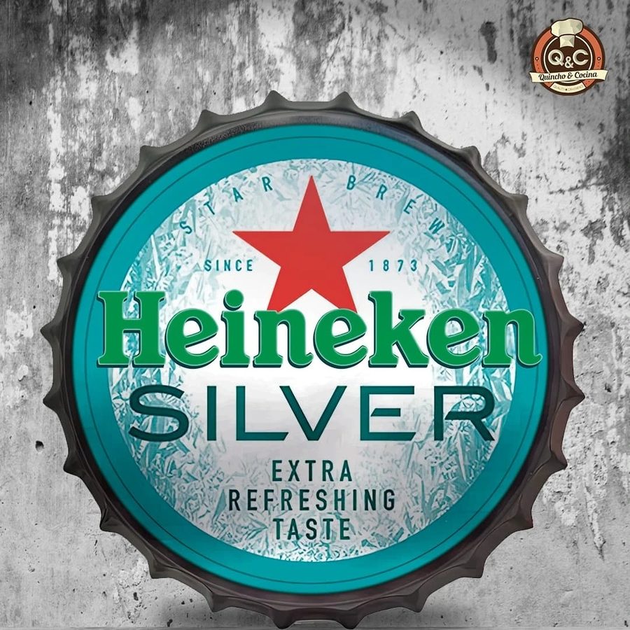 Tapa decorativa Heineken Silver