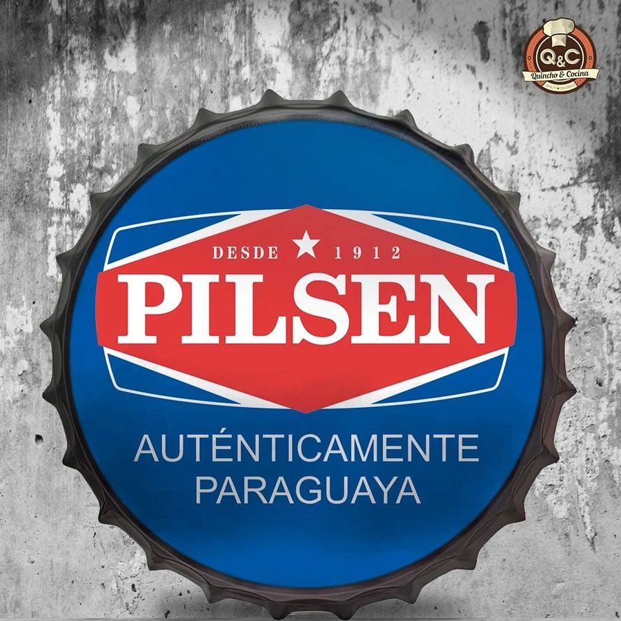 Tapa decorativa Pilsen auténticamente paraguaya