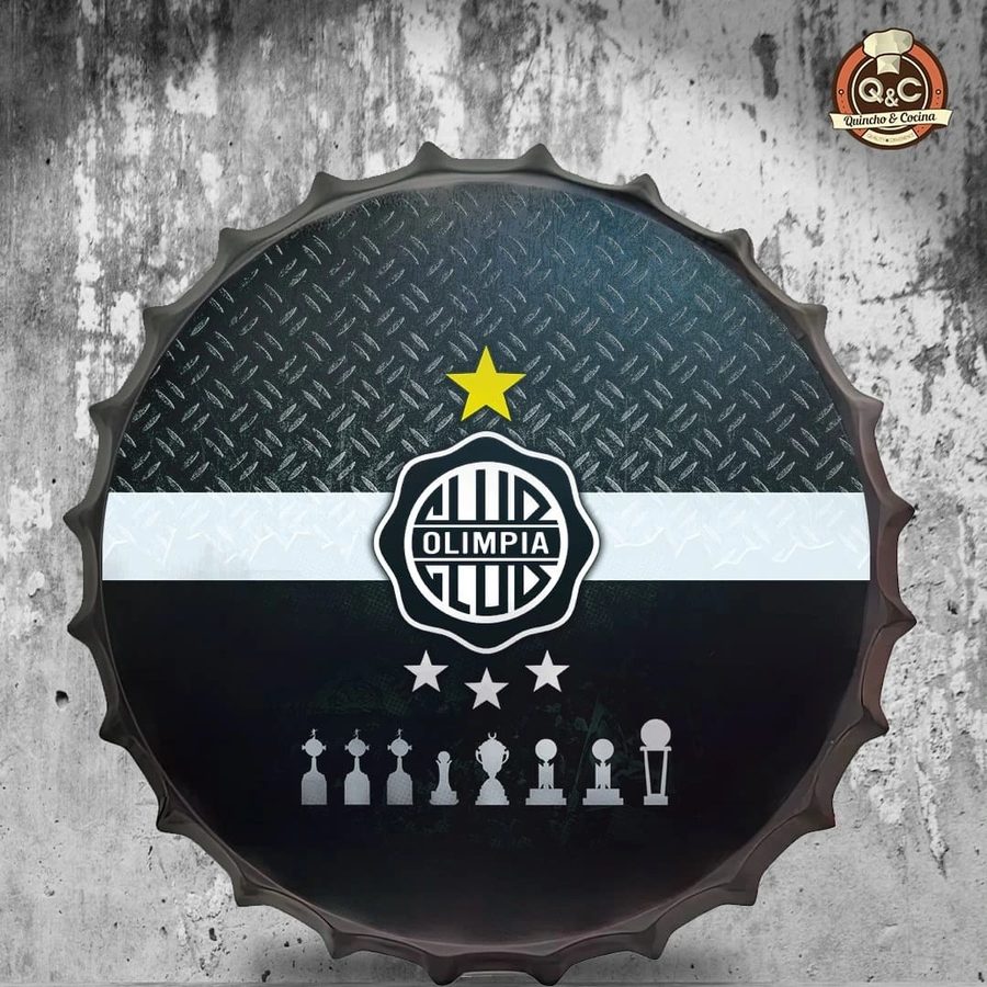 Tapa decorativa Club Olimpia trofeos