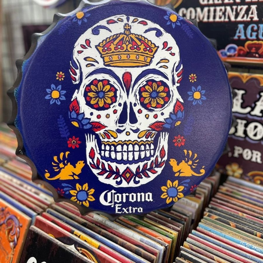 Tapa decorativa Corona Extra – Calavera mexicana – foto 2