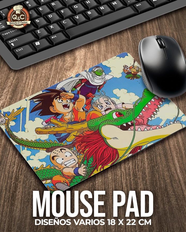 Mouse pad niño con dragón anime