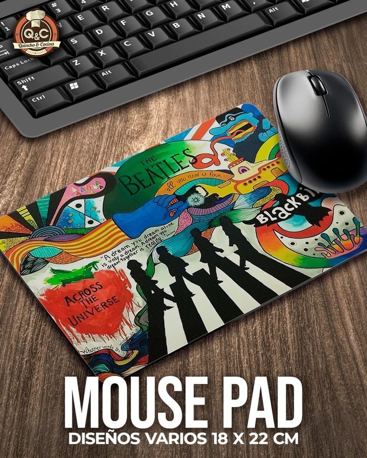 Mouse pad The Beatles colorido