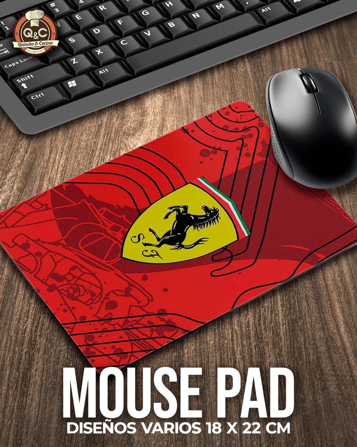 Mouse pad Ferrari rojo