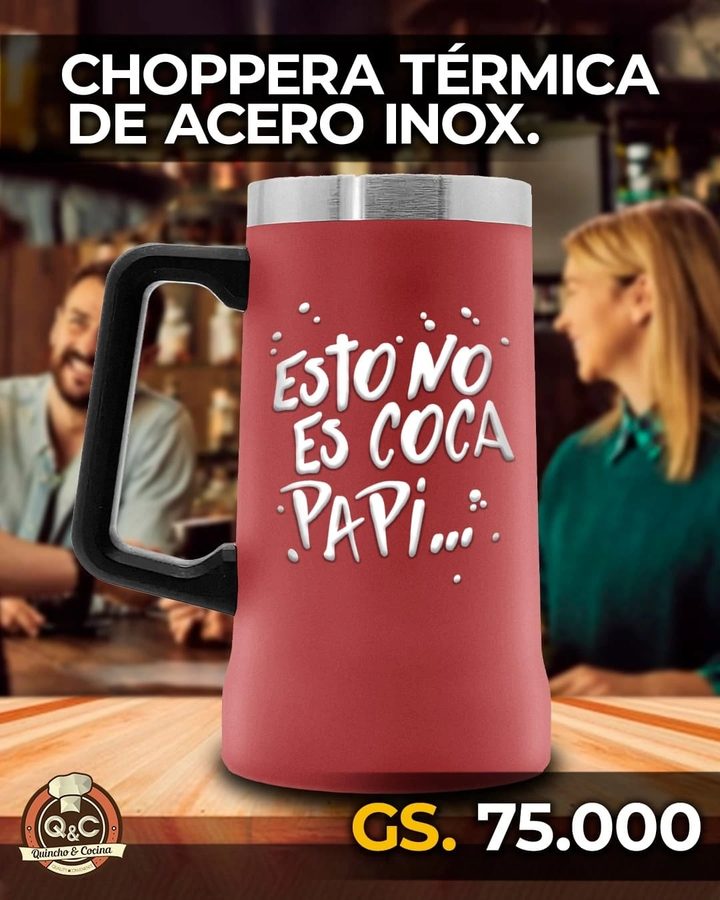 Choppera térmica de acero inox verde Esto no es Coca papi – foto 2