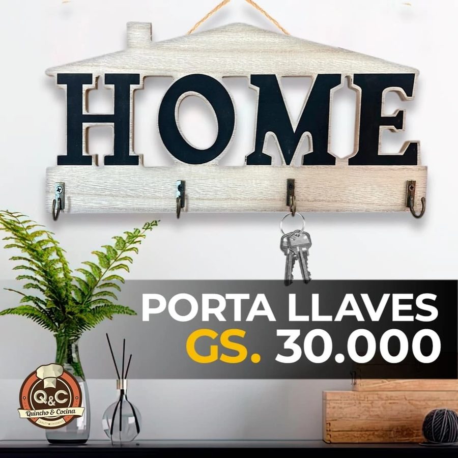 Porta llaves Home negro