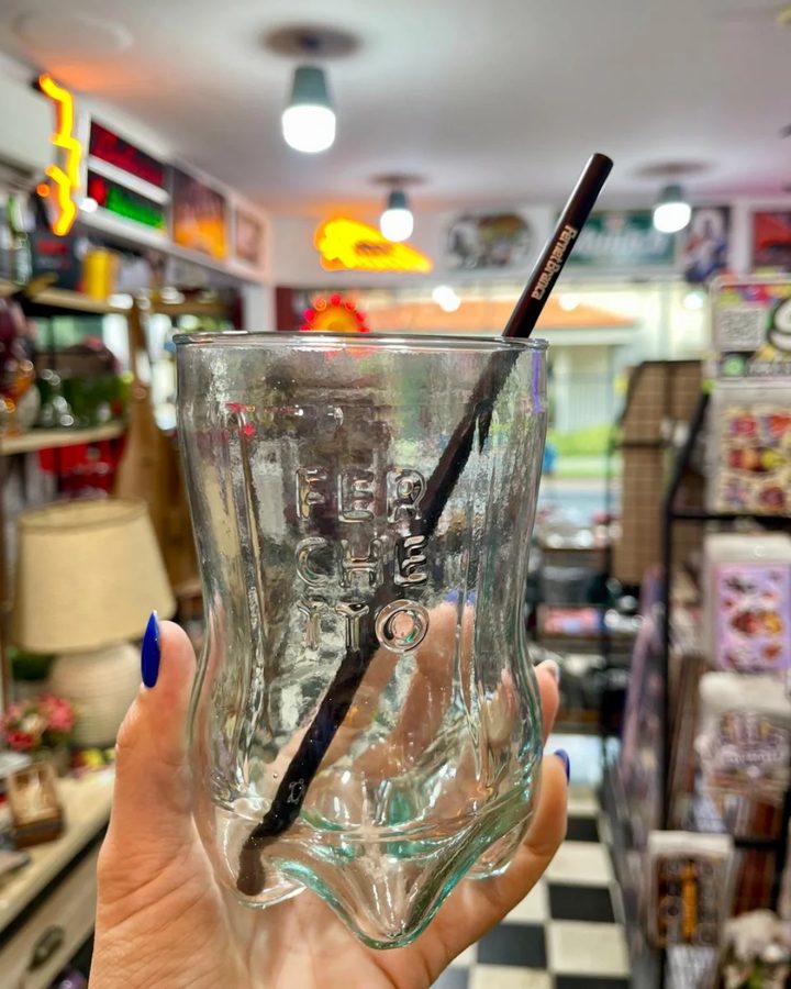 Vaso Ferchetto 800 ml con pajita