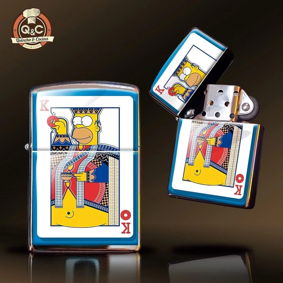 Encendedor Homero rey de póker