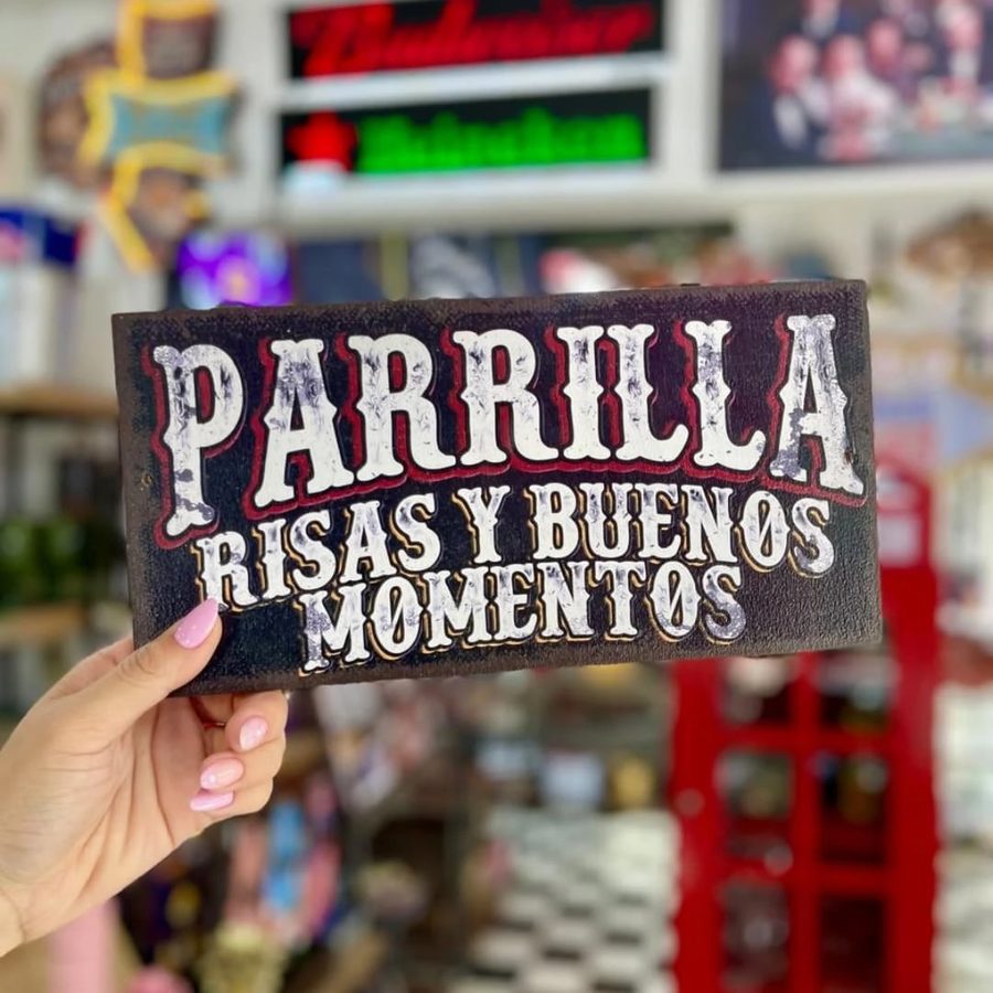 Cuadro Parrilla risas y buenos momentos