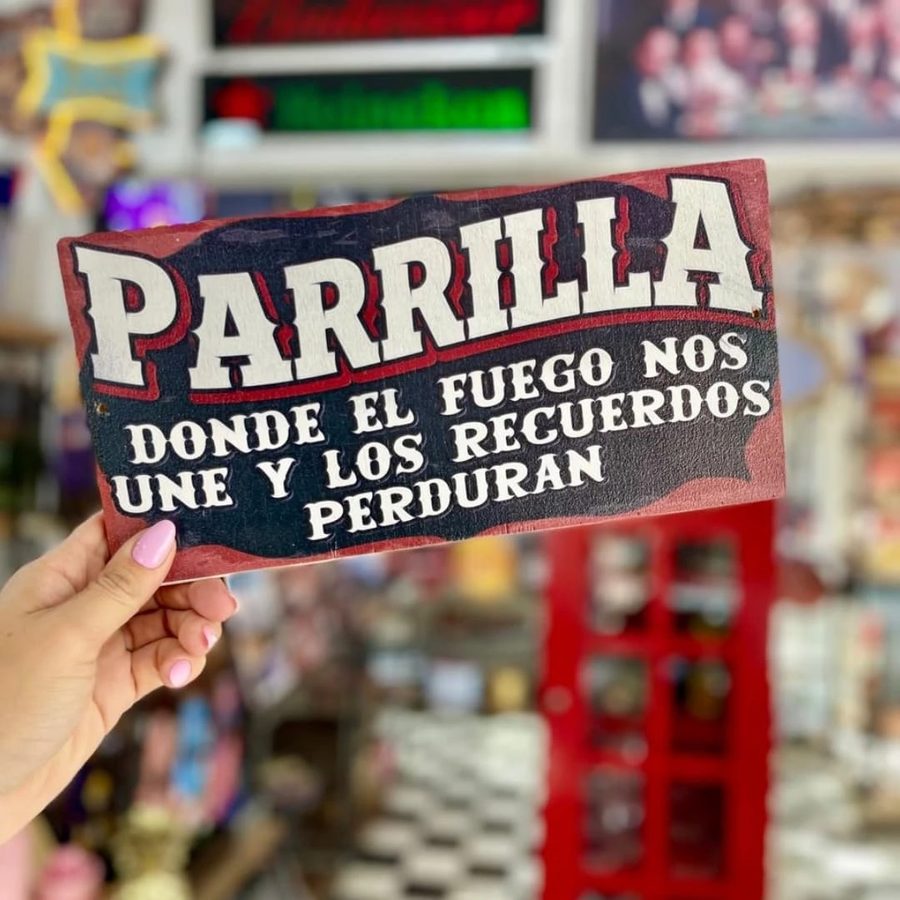 Cuadro Parrilla donde el fuego nos une