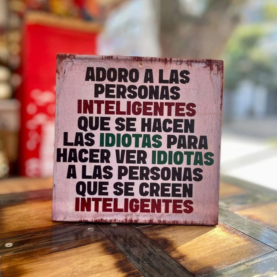 Cuadro Adoro a las personas inteligentes que se hacen las idiotas