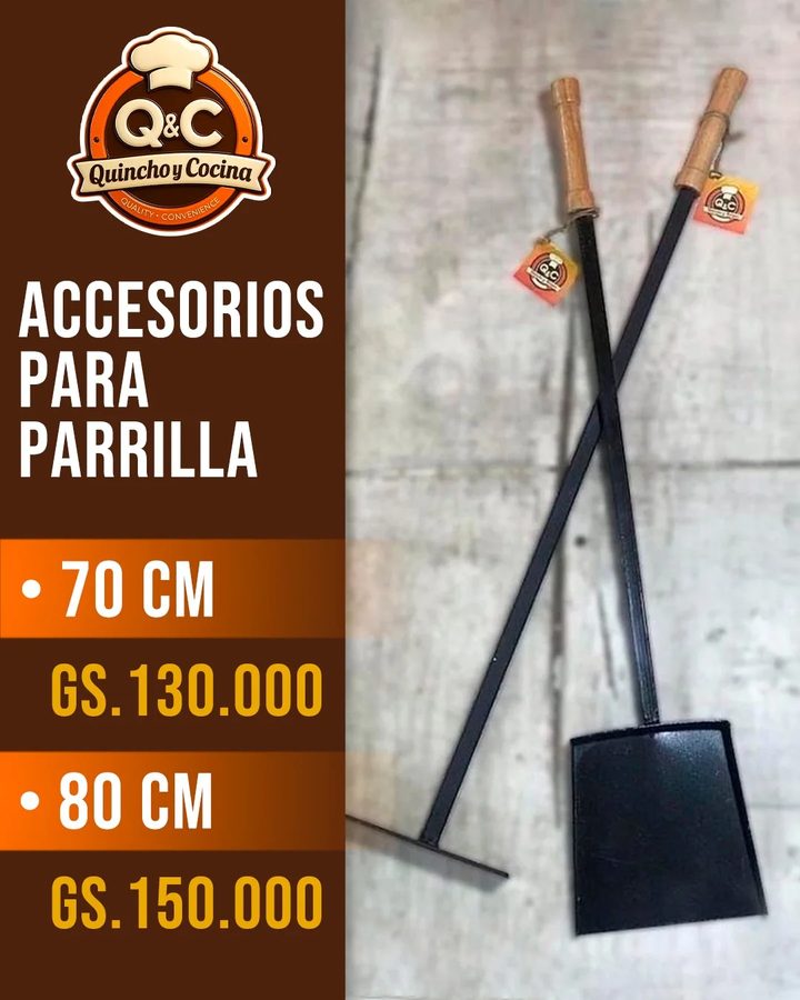 Palita y atizador para parrilla