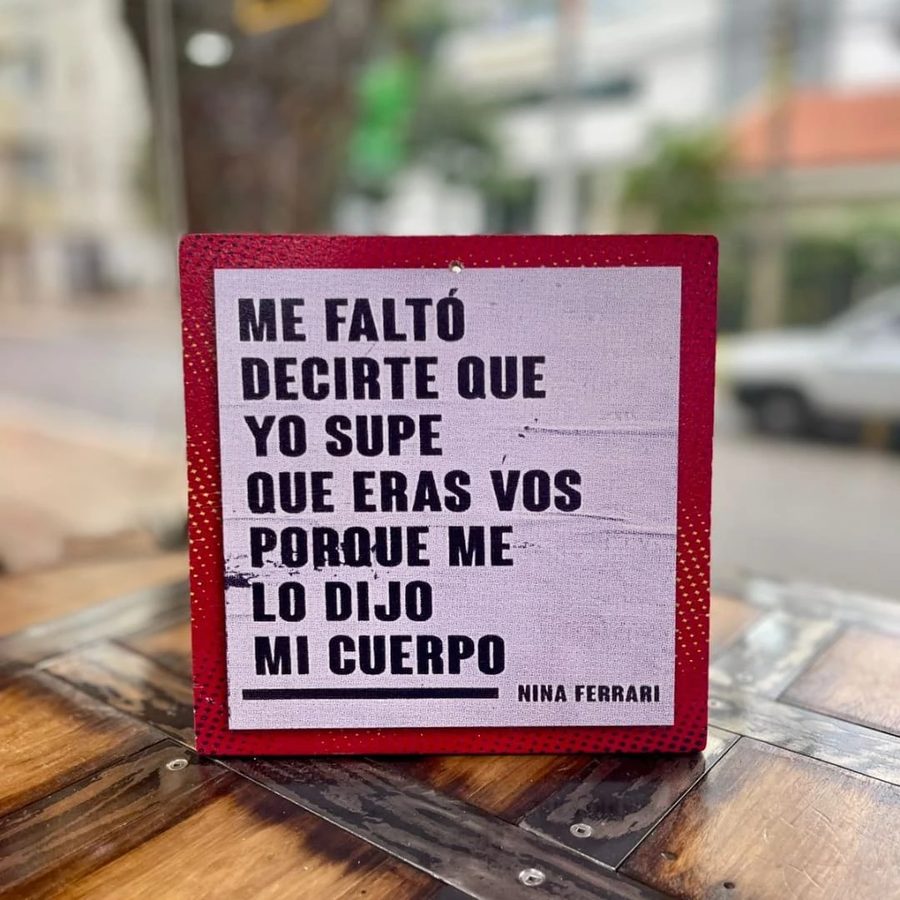Cuadro Me faltó decirte que yo supe que eras vos porque me lo dijo mi cuerpo