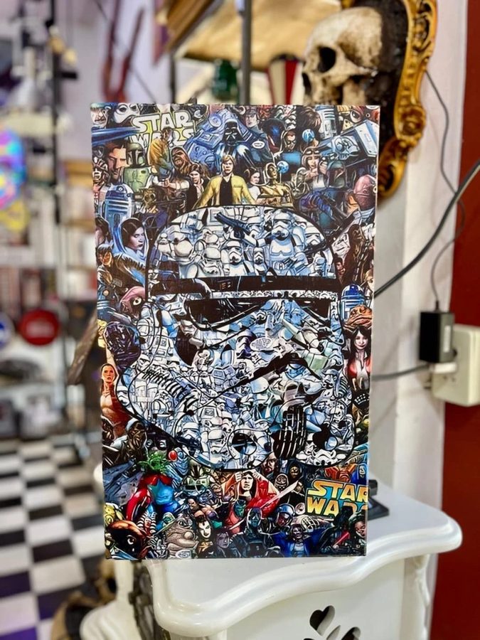 Cuadro Star Wars casco stormtrooper collage