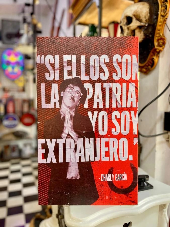 Cuadro Charly García Si ellos son la patria yo soy extranjero