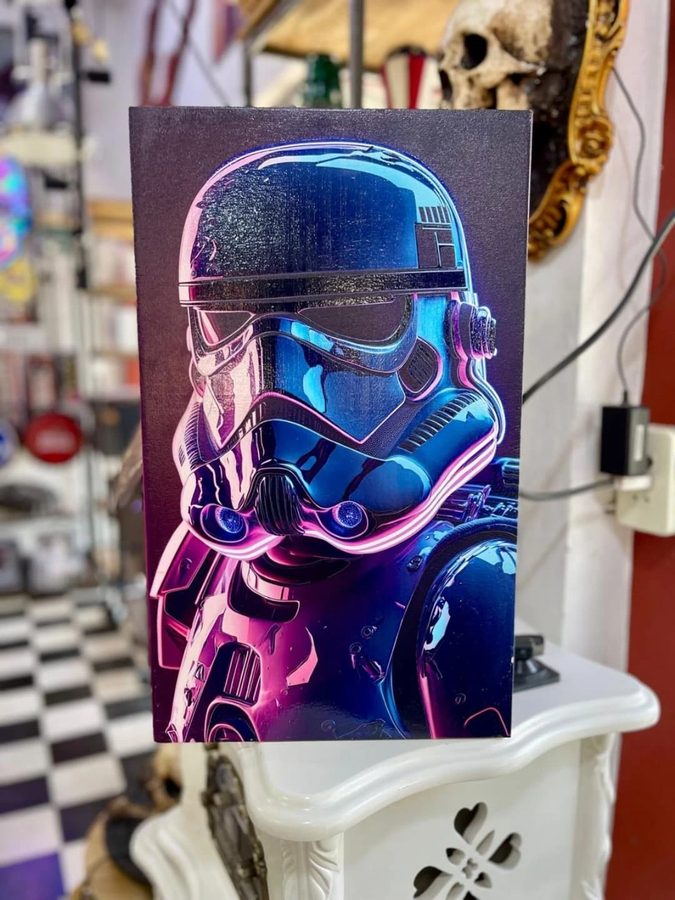 Cuadro Stormtrooper neón