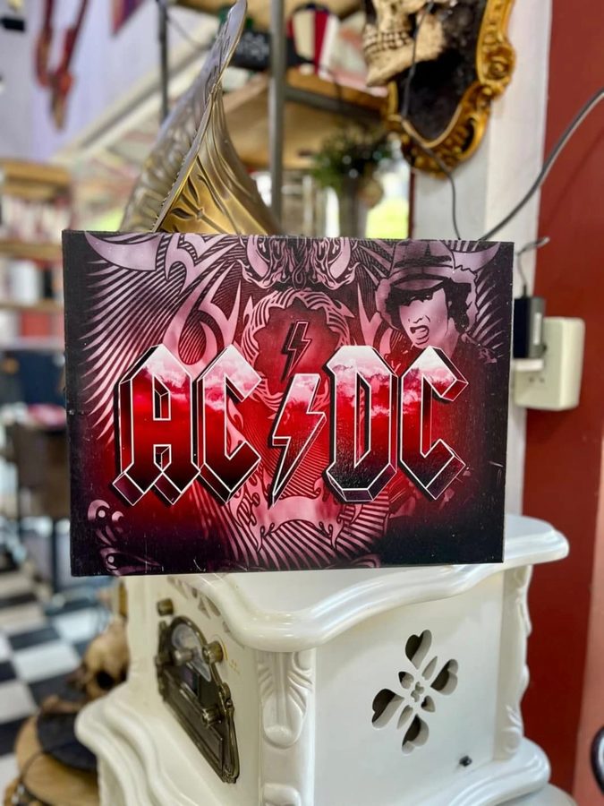 Cuadro AC/DC logo rojo