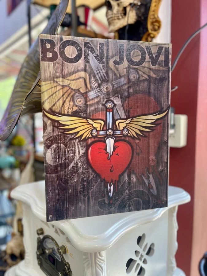 Cuadro Bon Jovi corazón con daga