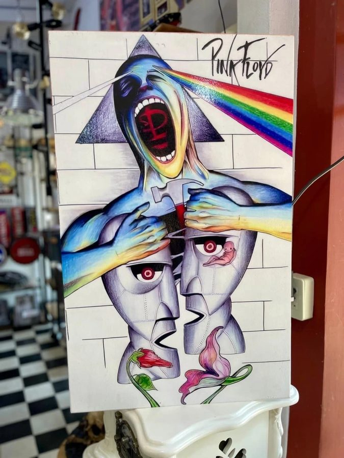 Cuadro Pink Floyd prisma y grito