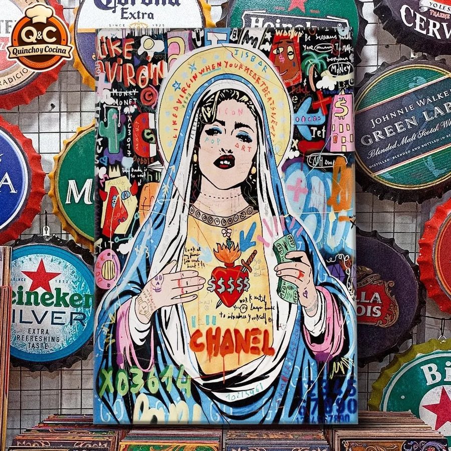 Cuadro Virgen pop art Chanel