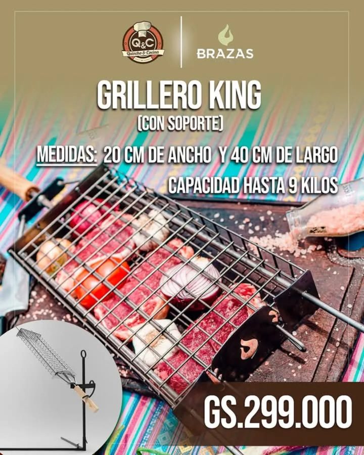 Grillero King con soporte