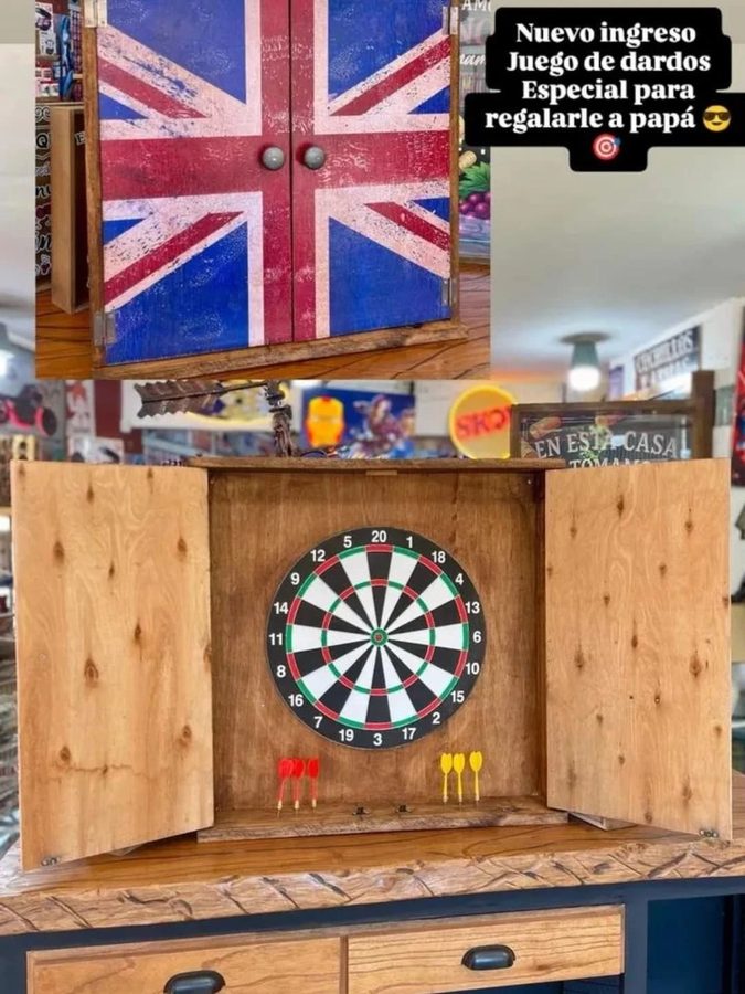 Gabinete de dardos bandera inglesa
