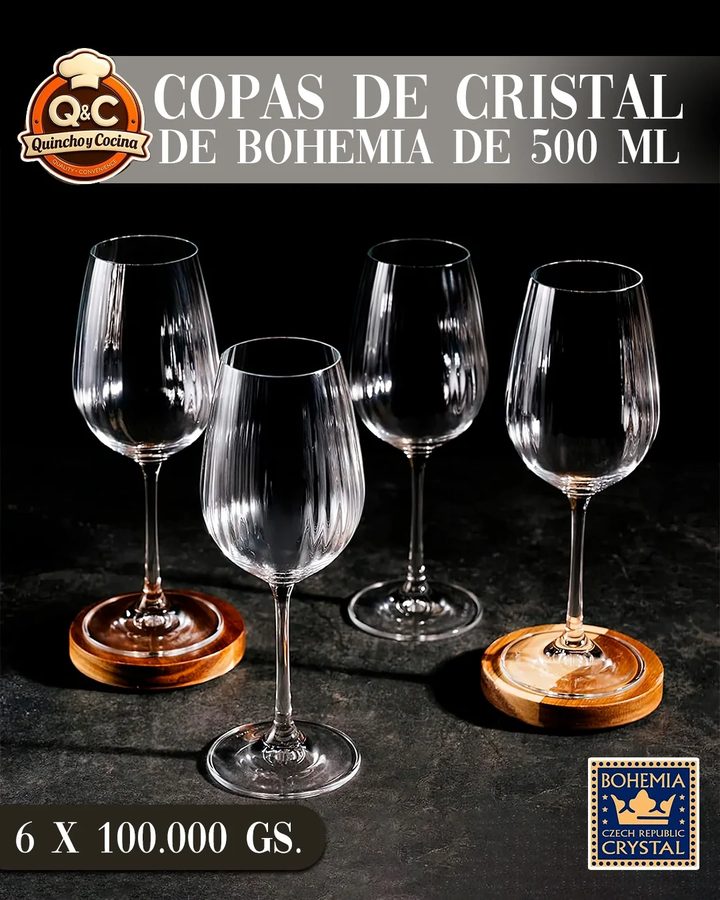 Copas de cristal de Bohemia 500 ml – foto 2