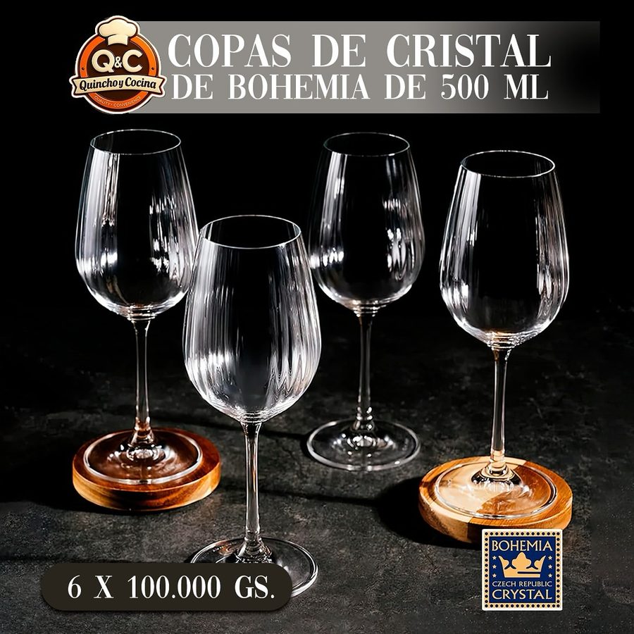 Copas de cristal de Bohemia 500 ml
